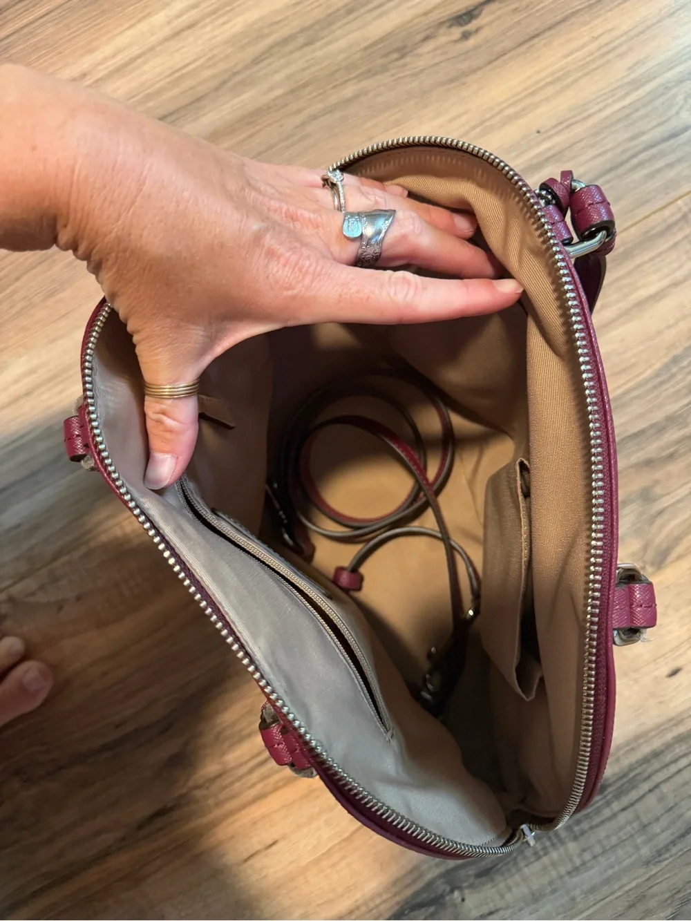Coach Wine Red Dome Satchel